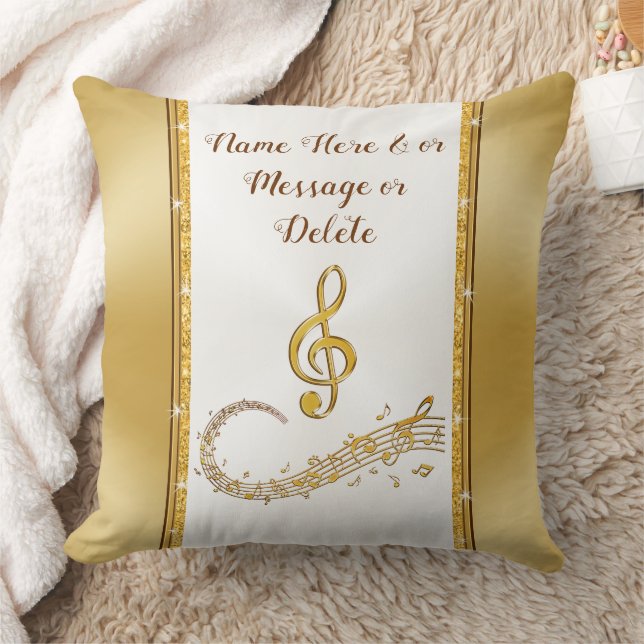 MUSIC Note Pillow, Personalized Music Gifts Throw Pillow (Blanket)
