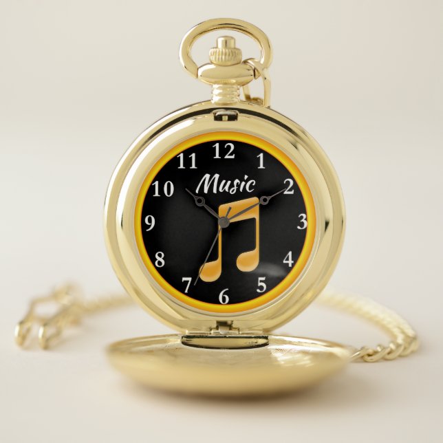 Music Note Pocket Watch (Inside)