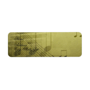 Music Note Return Address Label