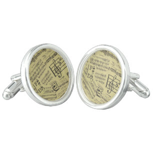 Music Note Round Cufflinks Music theme