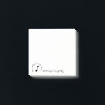 Music Note Script Name Black White Personalized<br><div class="desc">Modern music-related personalized notepad featuring a single music note with the saying JUST A LITTLE NOTE FROM NAME showing the personalized name in an editable handwritten or signature script font style. CHANGES: You can change the text font style, size, color and placement by clicking on CUSTOMIZE FURTHER in the PERSONALIZE...</div>