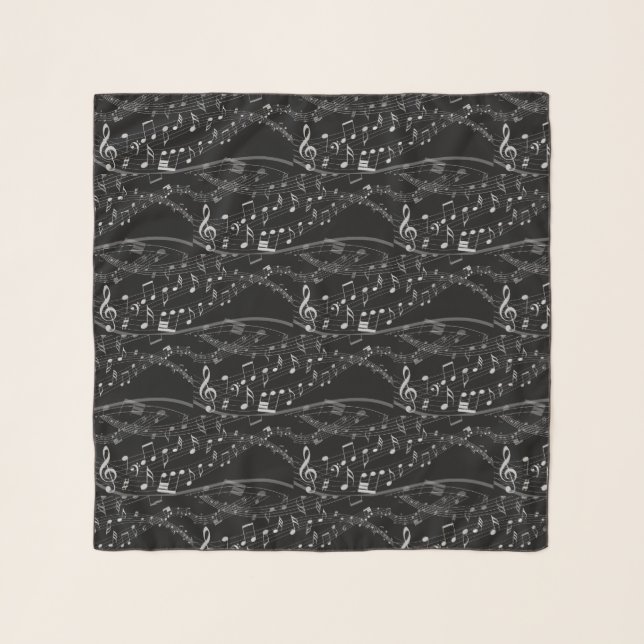 Music Note Sheet Music Scarf (Front)