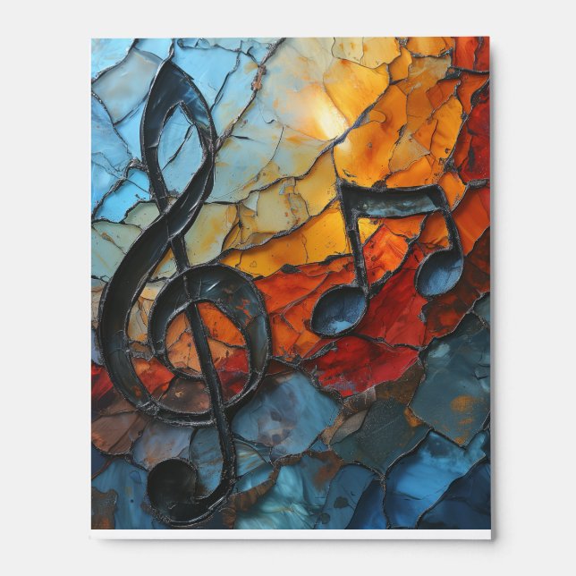 Music Note Stain Glass Picture Ledge (Photo)
