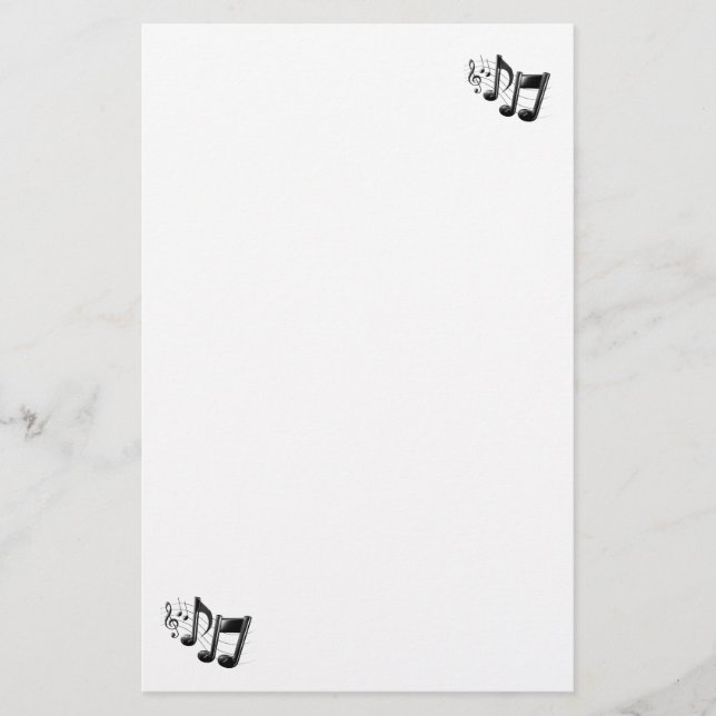 Music Note Stationary Stationery (Front)