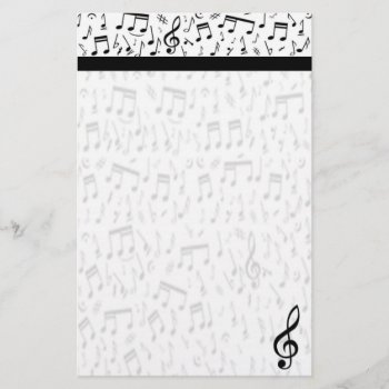 Music Note Stationery by Boobins at Zazzle