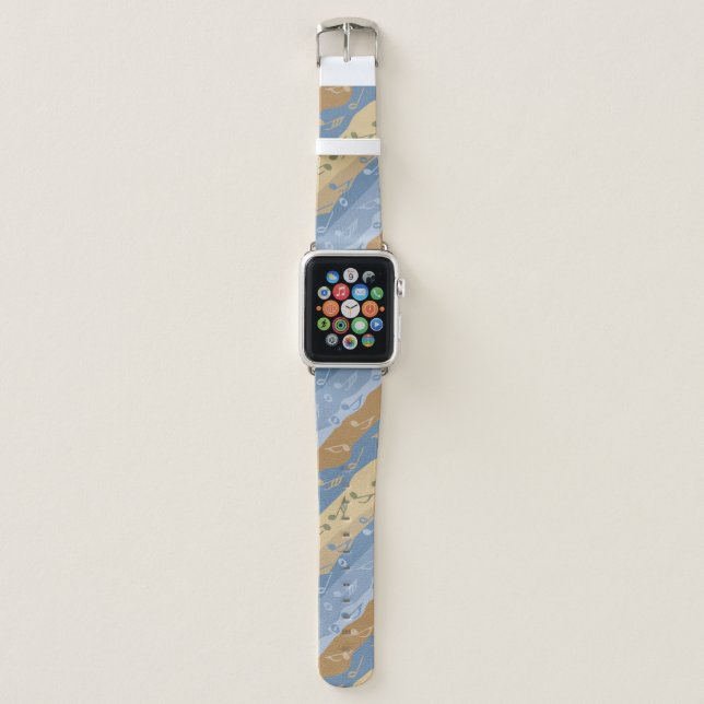 Music Note Stripes Apple Watch Band (Front)