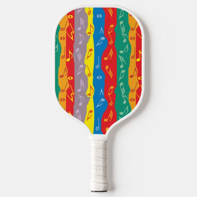 Music Note Stripes Pickleball Paddle (Front)