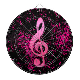 Music Note Symbol Dartboard With Darts