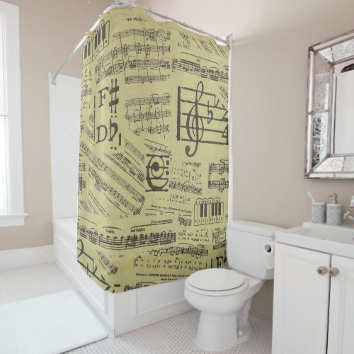 Music Note  Symbol Shower Curtain