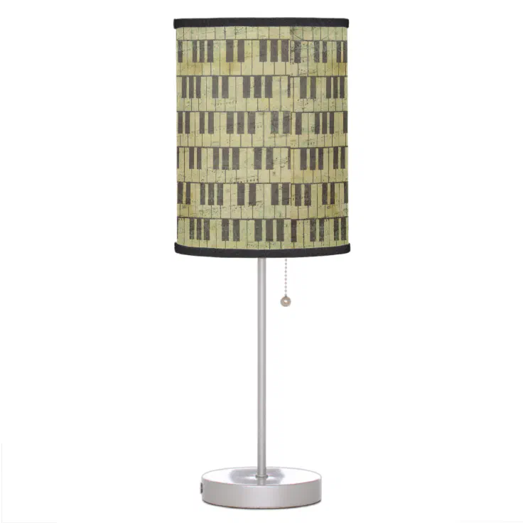 Music Note Table Lamp Music Theme Piano key | Zazzle