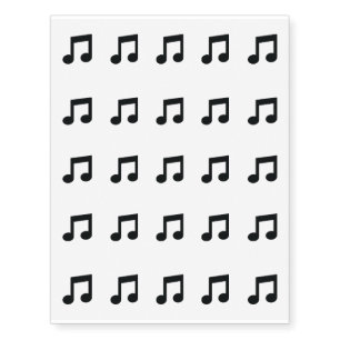Music Note Temporary Tattoos