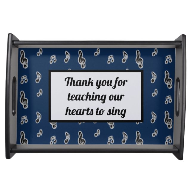 Music Note Thank You Teacher Appreciation Serving Tray (Front)