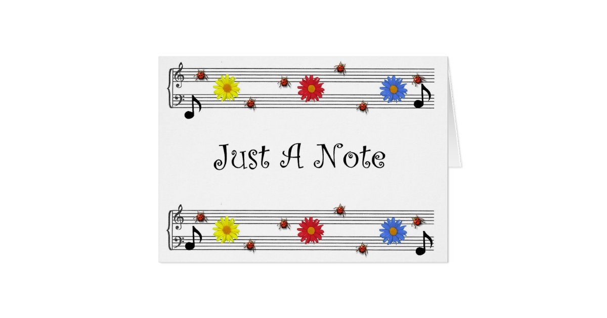 Music Note Thinking Of You Card(Large Print) Card  Zazzle