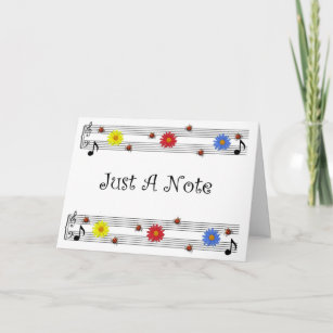 Music Note Thinking Of You Card(Large Print) Card