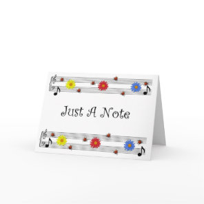 Music Note Thinking Of You Card(Large Print) Card