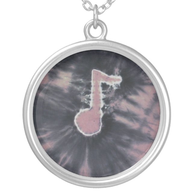 Music Note Tie Dye Necklace (Front)