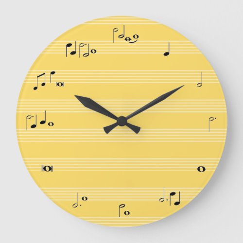 Music note time clock _ yellow