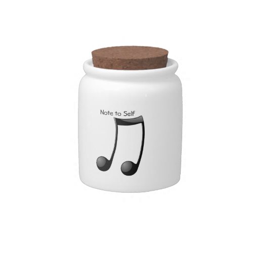 Music Note to Self Candy Jar