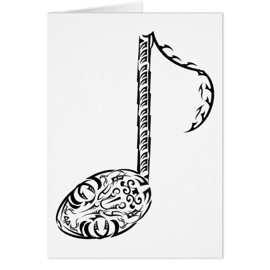 Music Note Tribal Design Cards (Front)