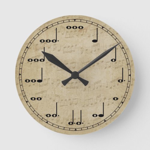 Music Note Wall Clock