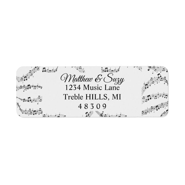 Music note Whimsical Musician  Label (Front)