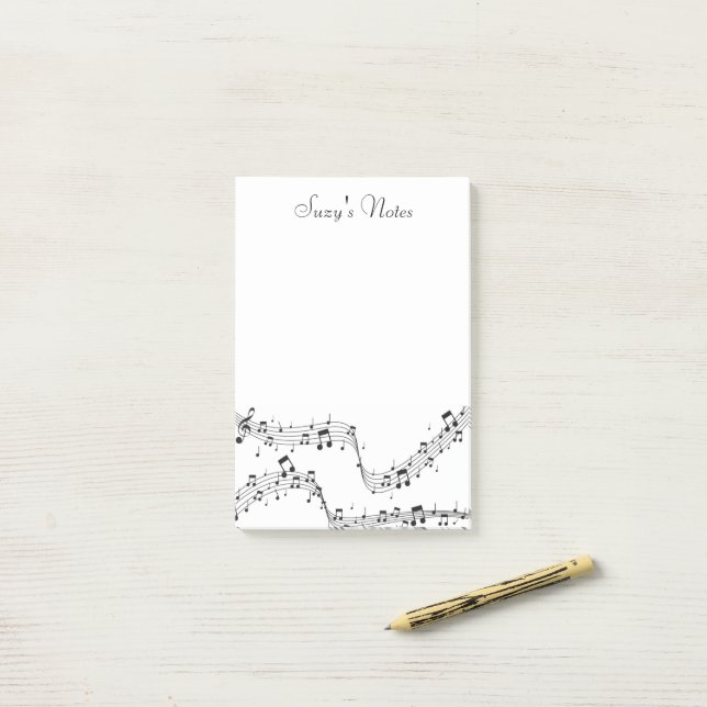 Music Note Whimsical Pattern Musician  (On Desk)