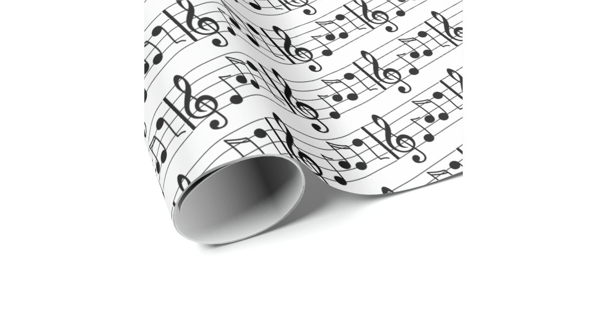 Music Note Wrapping Paper Zazzle