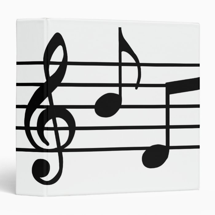 Music Notes 3 Ring Binders