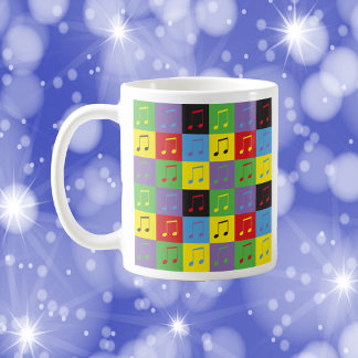 Music Notes 8th Pop Art Colorful Coffee Mug