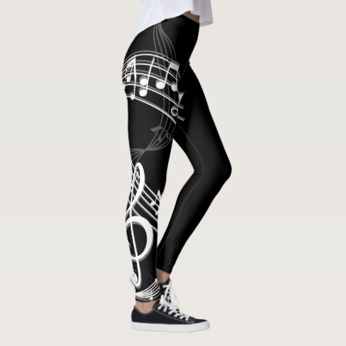 Music Notes Abstract III Leggings