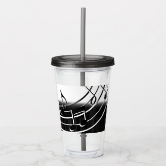 Music Notes Acrylic Tumbler