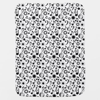 Music Notes And Clefs Baby Blanket by marchingbandstuff at Zazzle