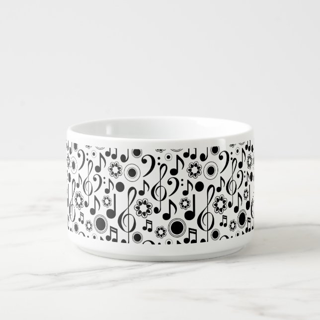 Music Notes and Clefs Bowl (Center)