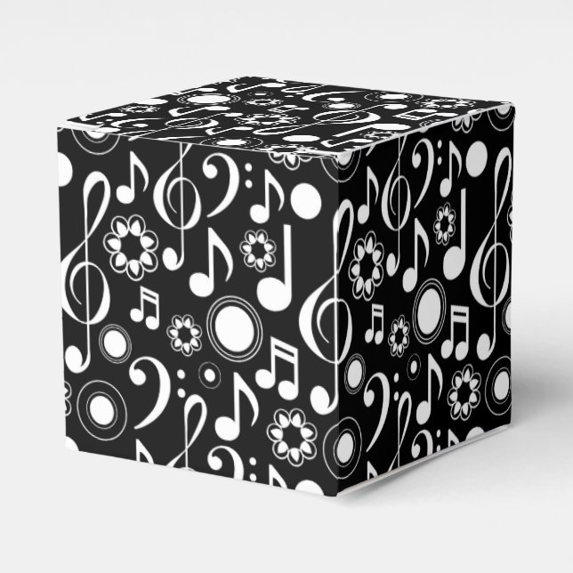 Music Notes and Clefs Favor Boxes (Front Side)