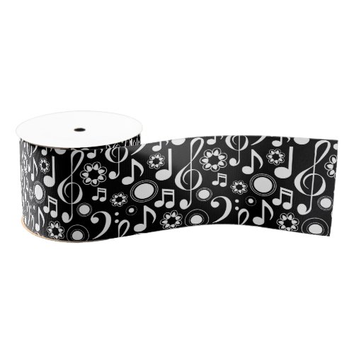 Music Notes and Clefs Grosgrain Ribbon