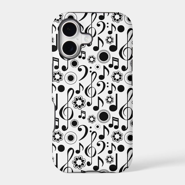 Music Notes and Clefs Iphone Case (Back)