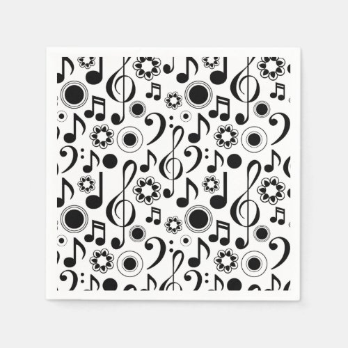 Music Notes and Clefs Napkins