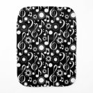 Music Notes and Clefs - White on Black Burp Cloth Music Notes and Clefs - White on Black Burp Cloth