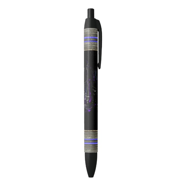 Music Notes And Double Bass Pen (Bottom (Vertical))
