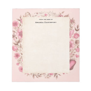 Music Notes and Flowers Retro Style