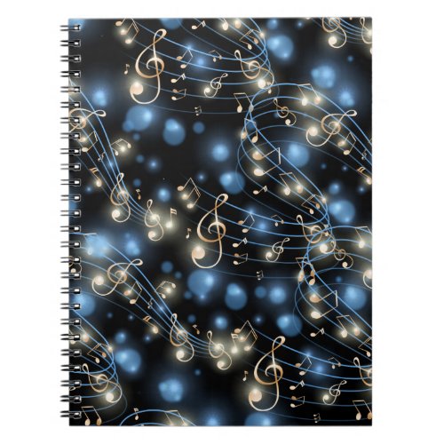 Music Notes and Party Lights Notebook