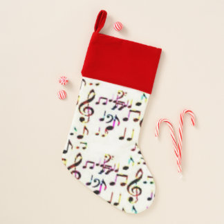 music notes art christmas stocking
