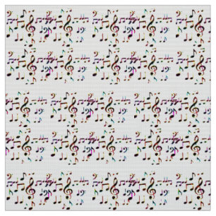 music notes art fabric