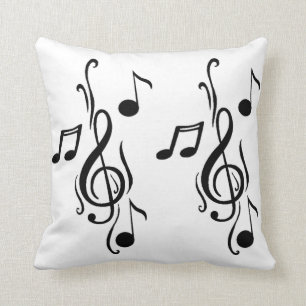Music notes Art Throw Pillow
