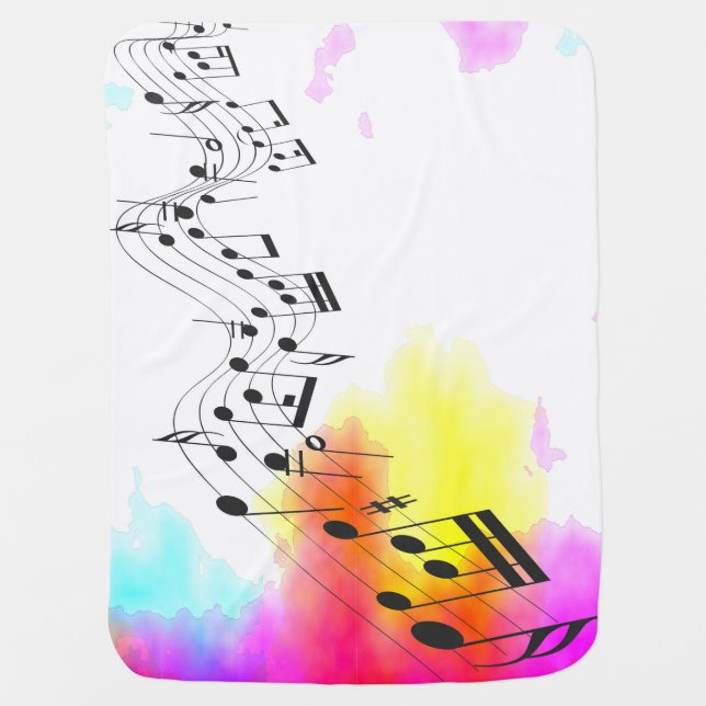 MUSIC NOTES Baby Blanket (Front)