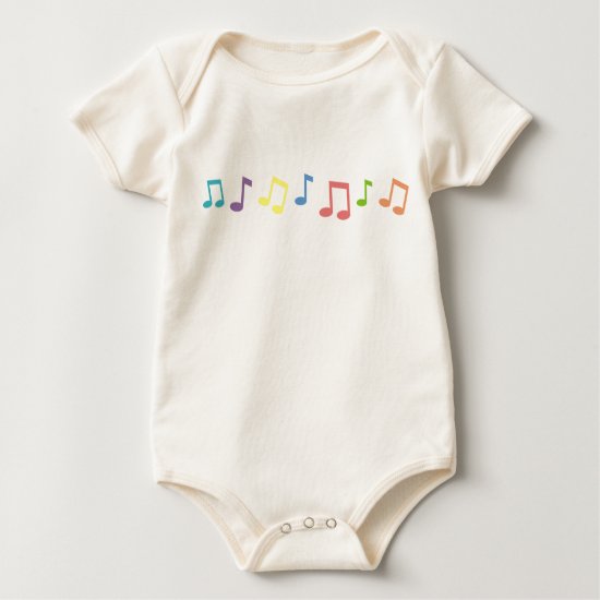 Music Notes Baby Bodysuit