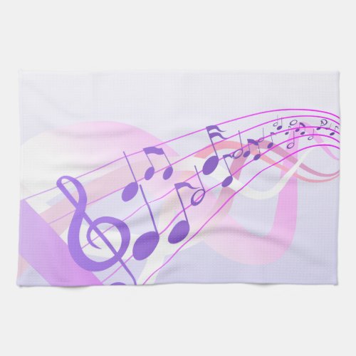 Music Notes Background Kitchen Towel