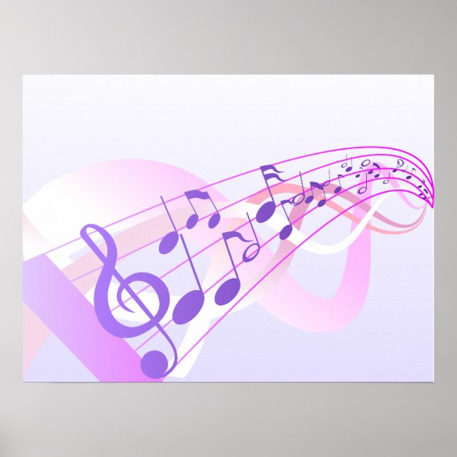 Music Notes Background Poster (Front)