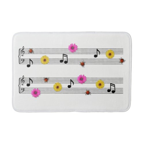 Music Notes Bath Mat