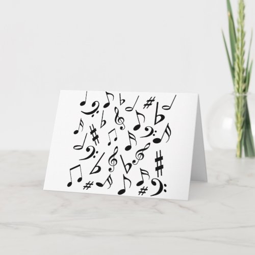 Music Notes Birthday Card _ Customizable Text